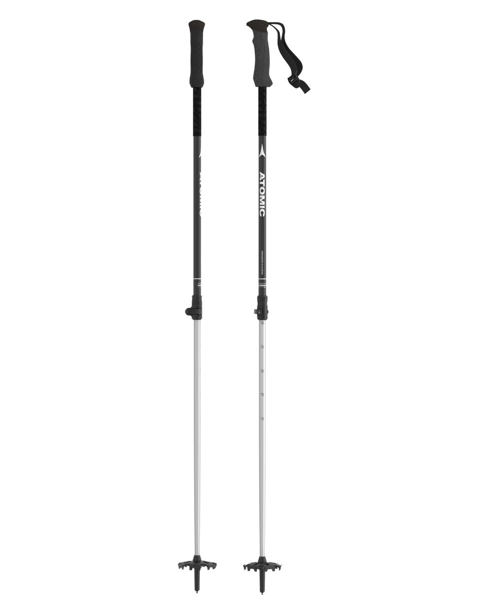 Atomic BCT Touring Ski Poles 95-145 - Black Silver