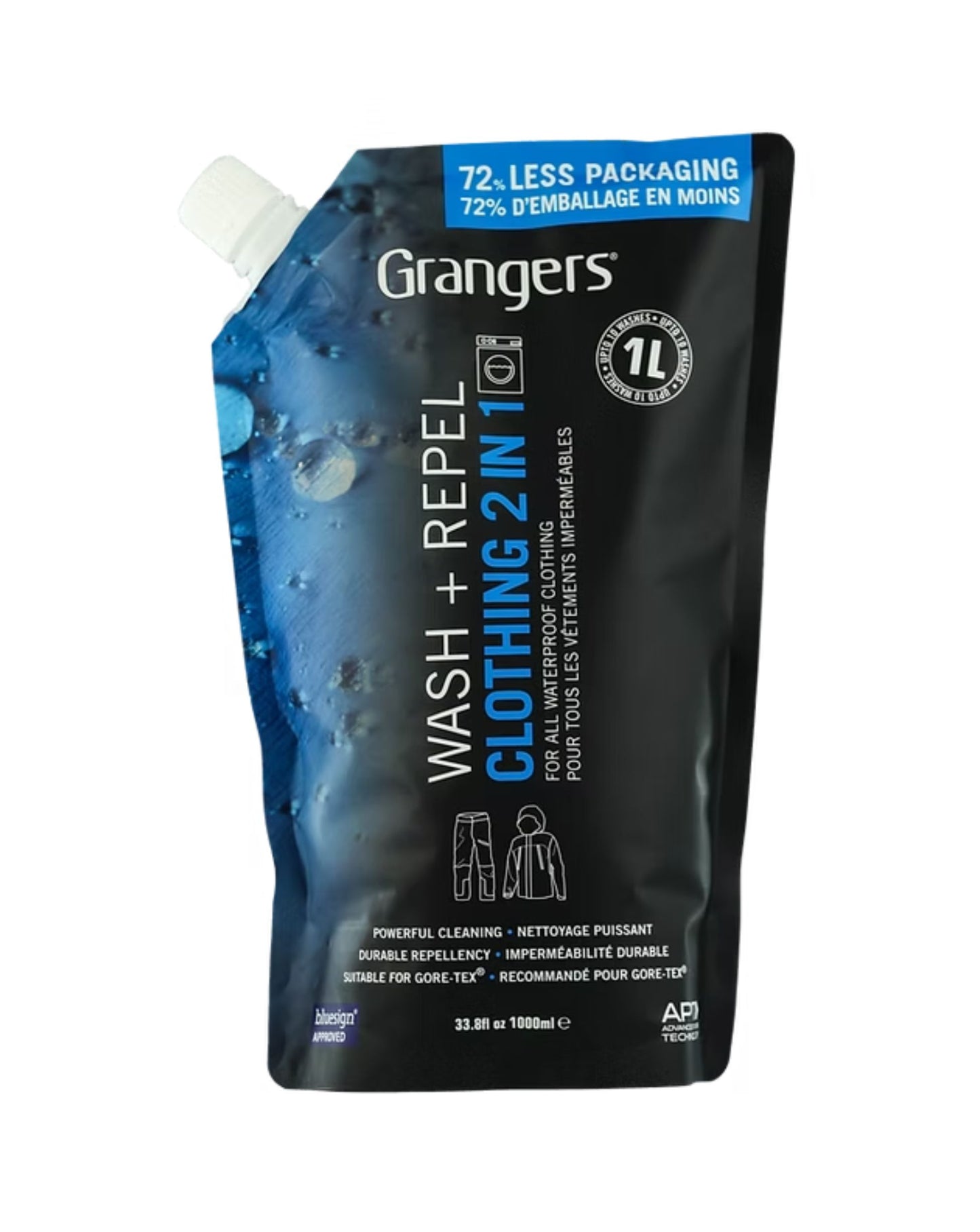 Grangers Wash + Repel Clothing 2-in-1 1L Eco Pouch