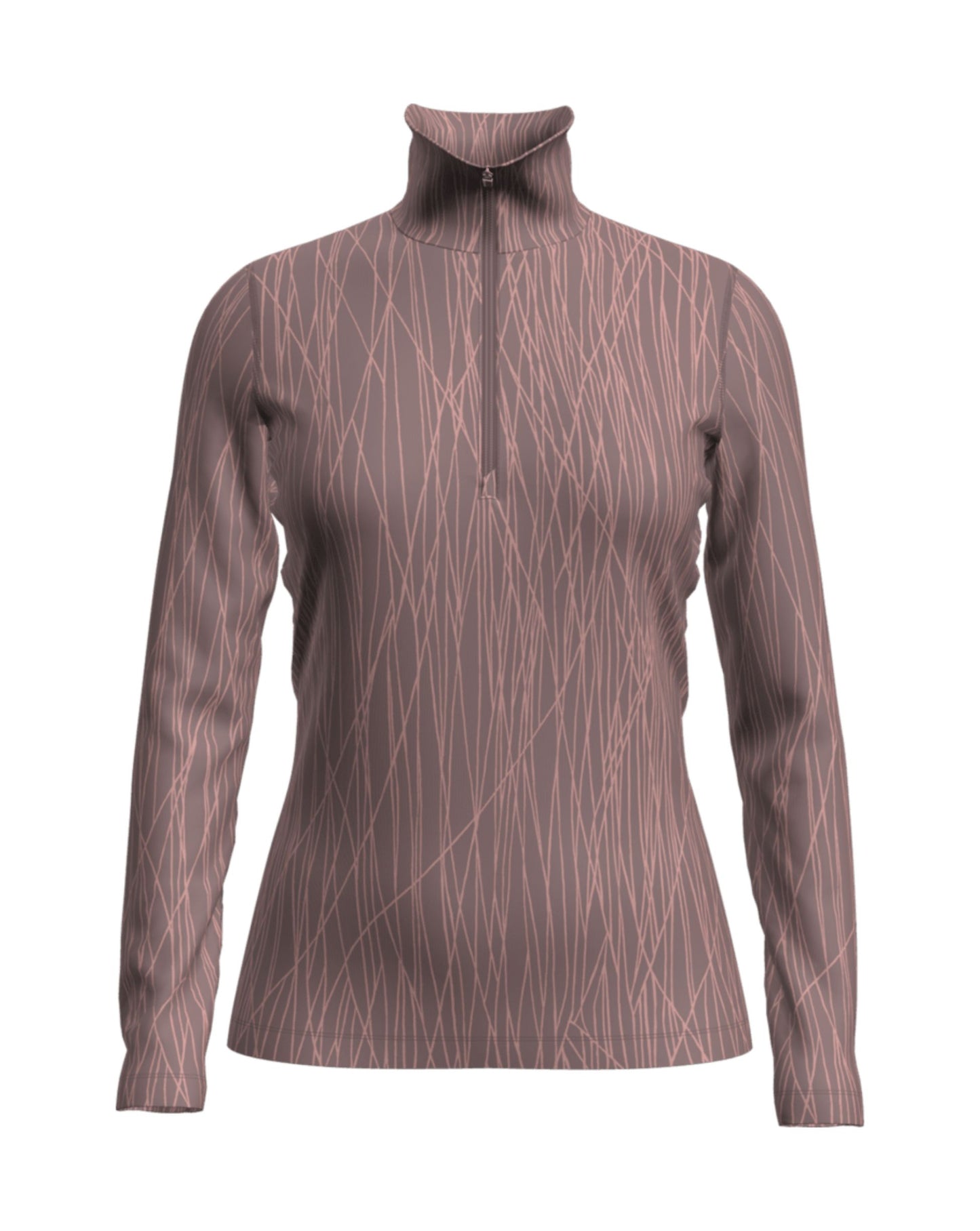 Icebreaker Women's 260 Tech Vertex Half Zip Delta Lines Thermal Top