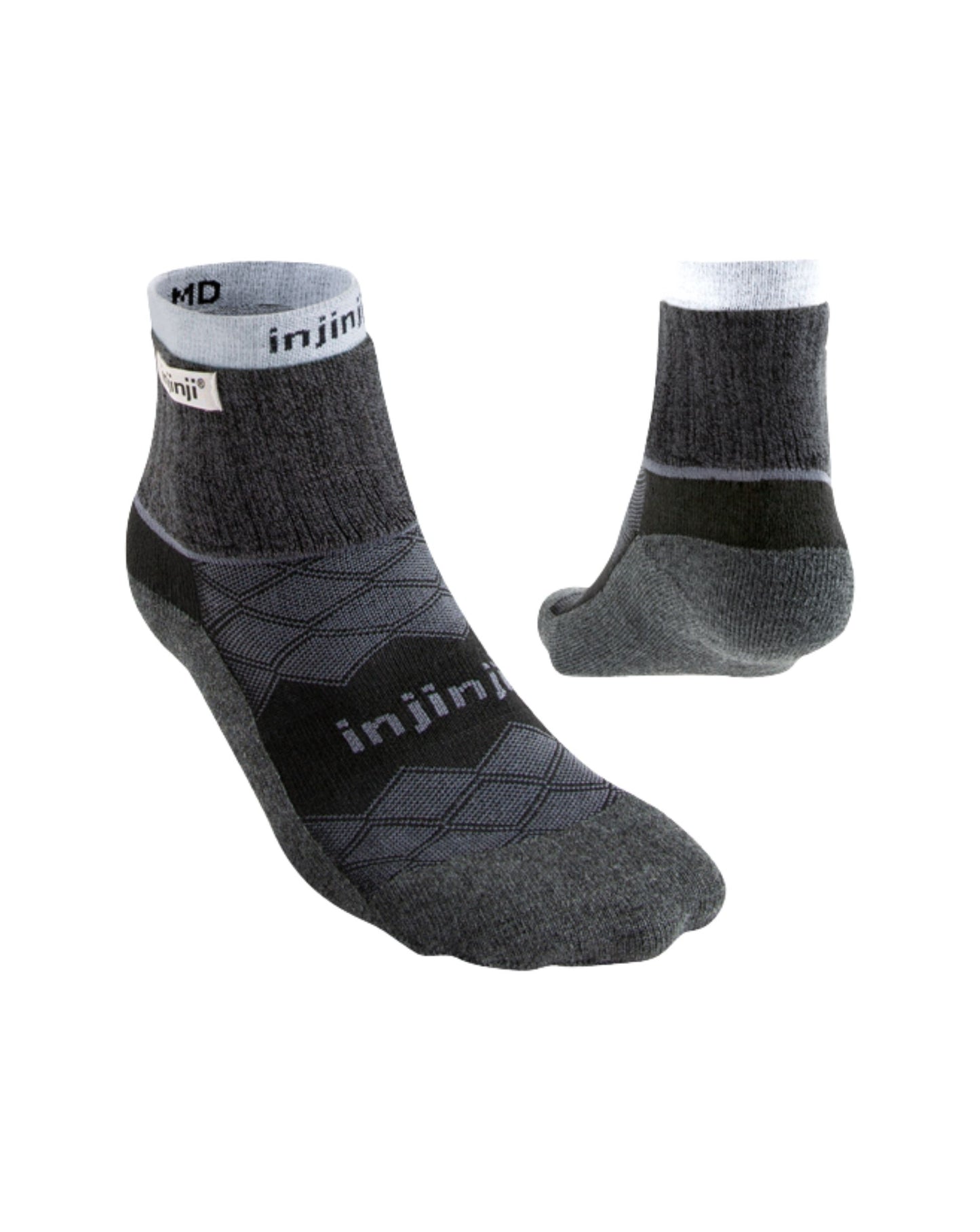 Injinji Men's Run Liner + Runner Mini Crew Socks