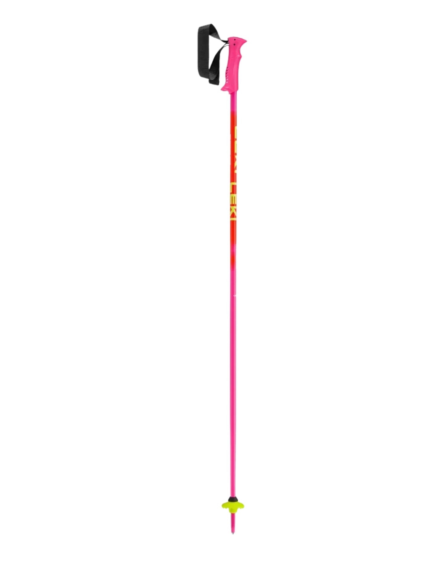 Leki Racing Kids Ski Race Poles - Neon Pink/Neon Orange