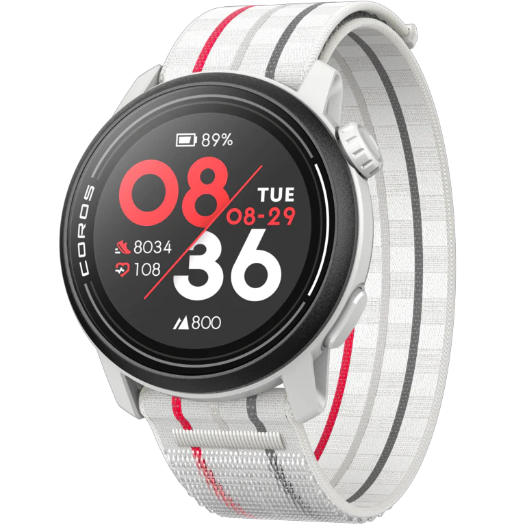 Coros Pace 3 GPS Sports Watch - White/Nylon Band