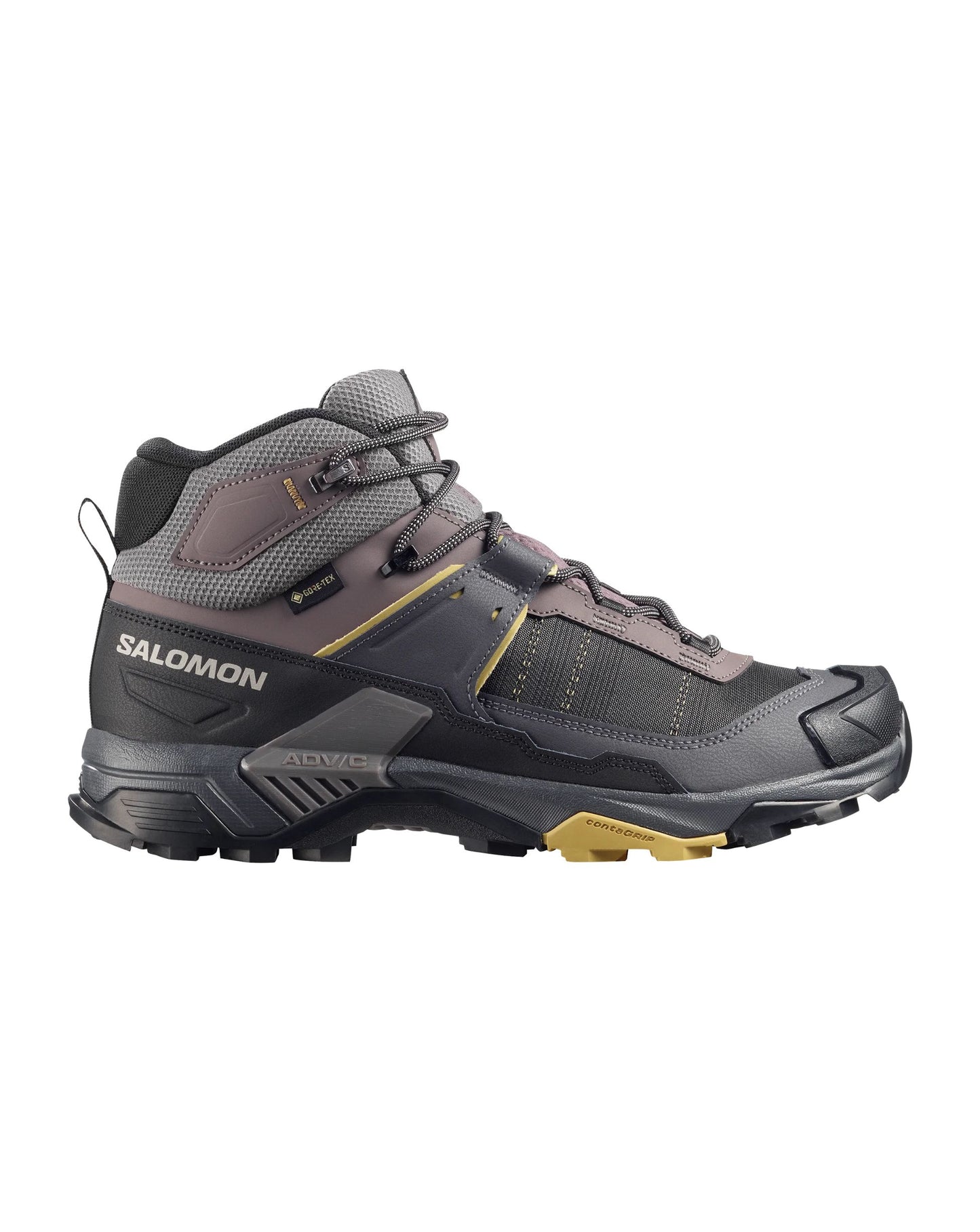 Salomon Men's X Ultra 5 Mid WIDE GTX - Dark Gull Gray / Asphalt / Willow