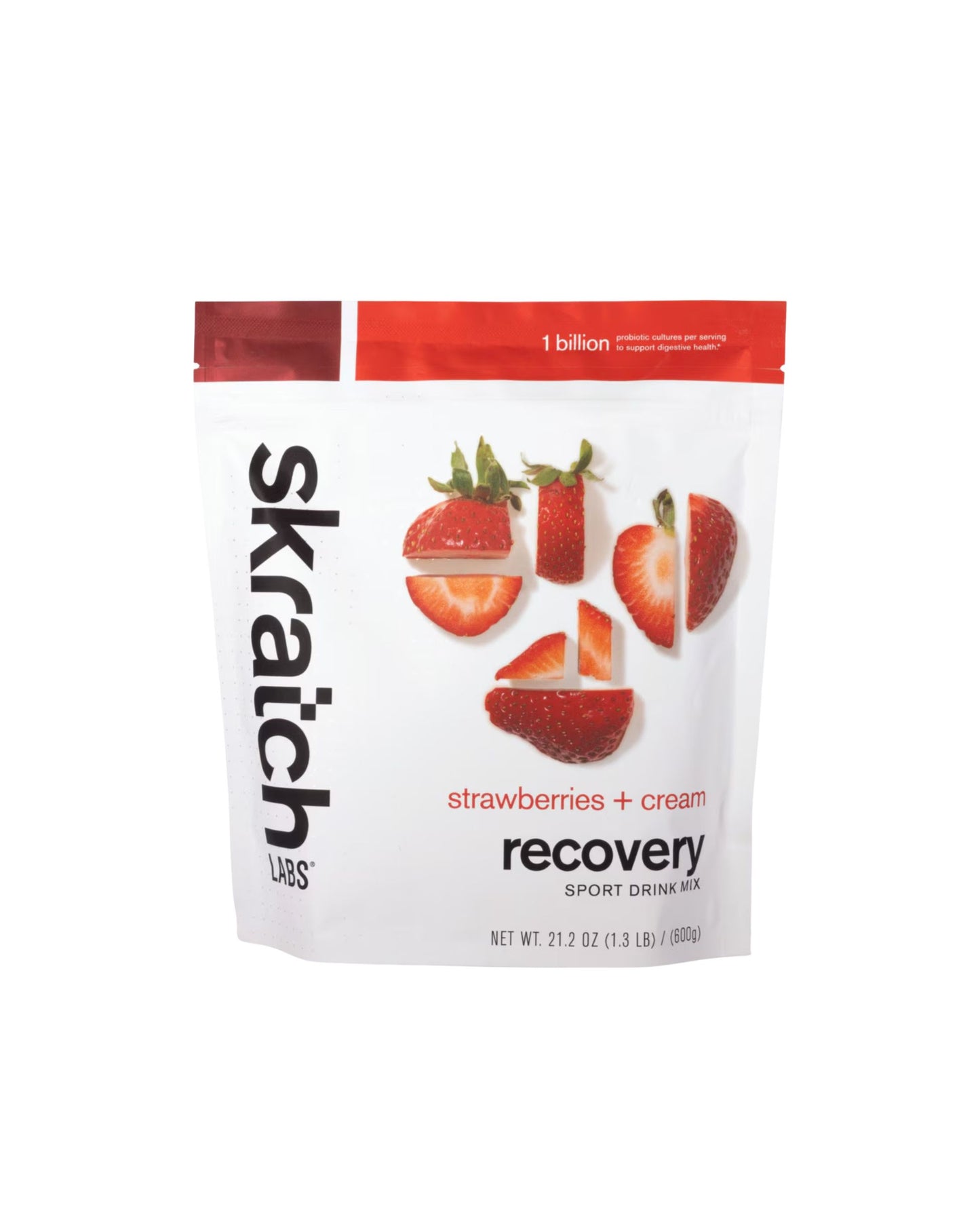 Skratch Labs Recovery Sport Drink Mix - Strawberries + Cream 600g
