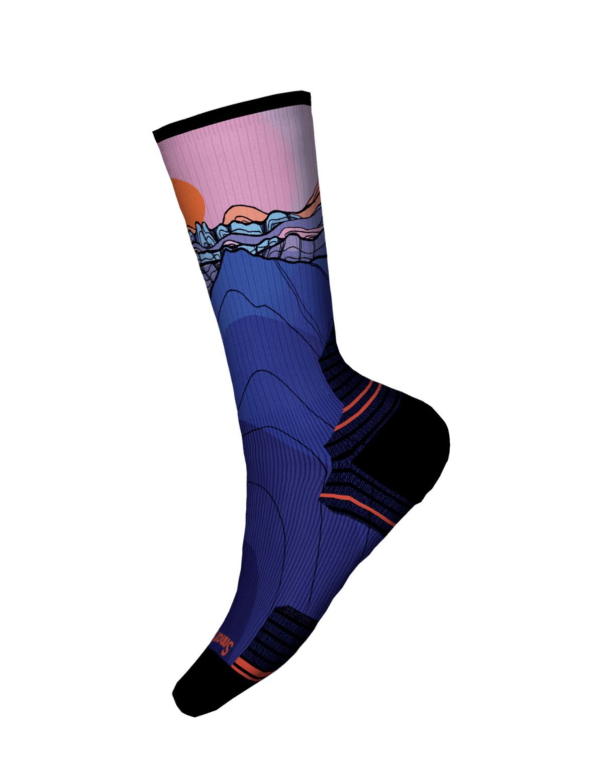 Smartwool Women's Hike Targeted Cushion Mountain Sunrise Print Crew Socks