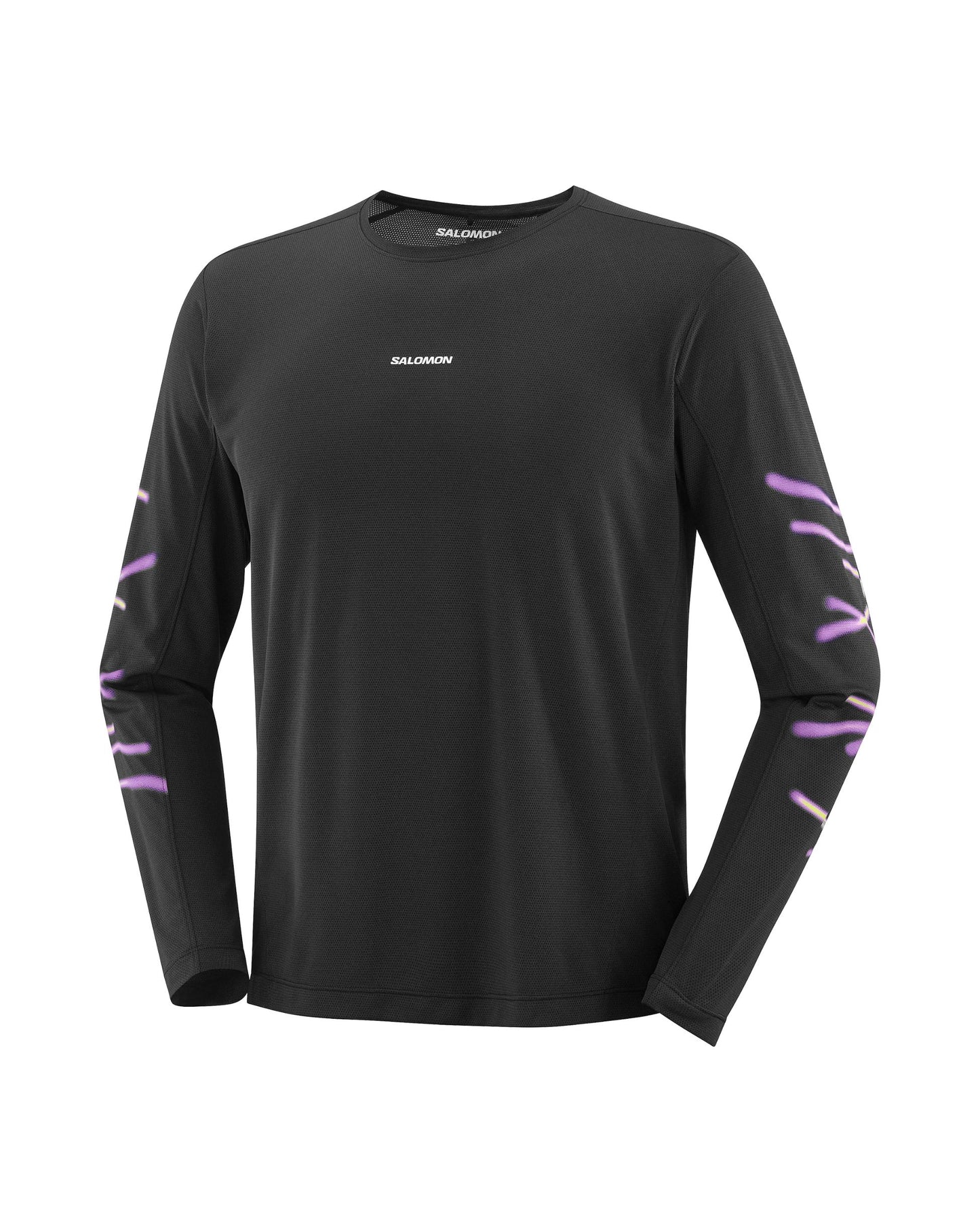 Salomon Men's SHKout Core GFX Long Sleeve Tee - Deep Black