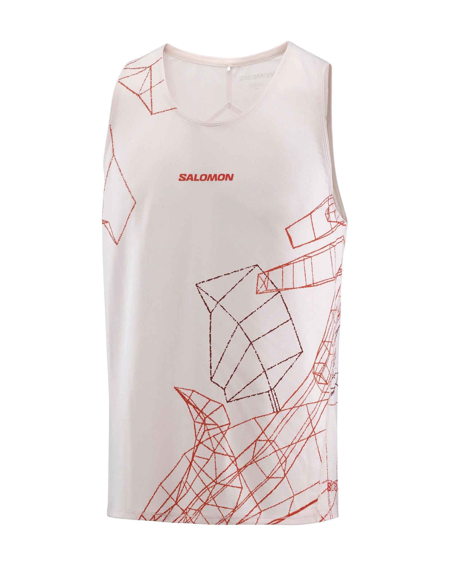 Salomon Men's S/Lab Speed Singlet - Lilac Ash/Fiery Red