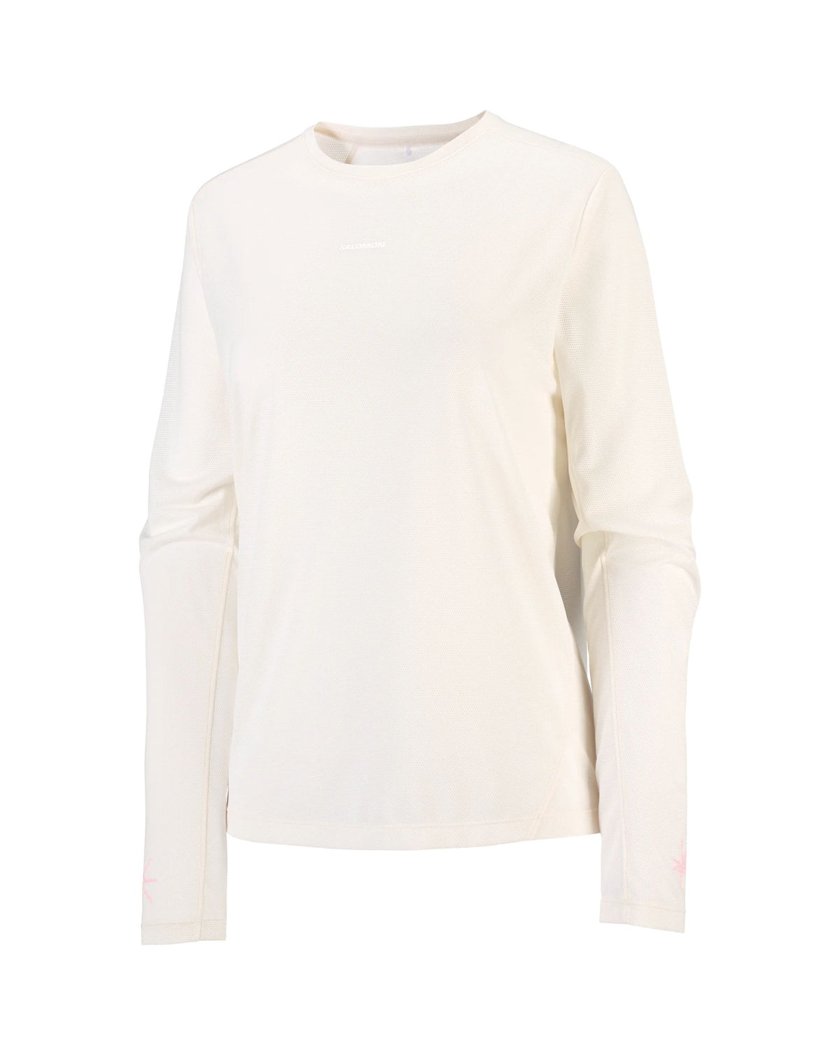 Salomon Women's SHKout Core LS GFX Tee - Whisper White