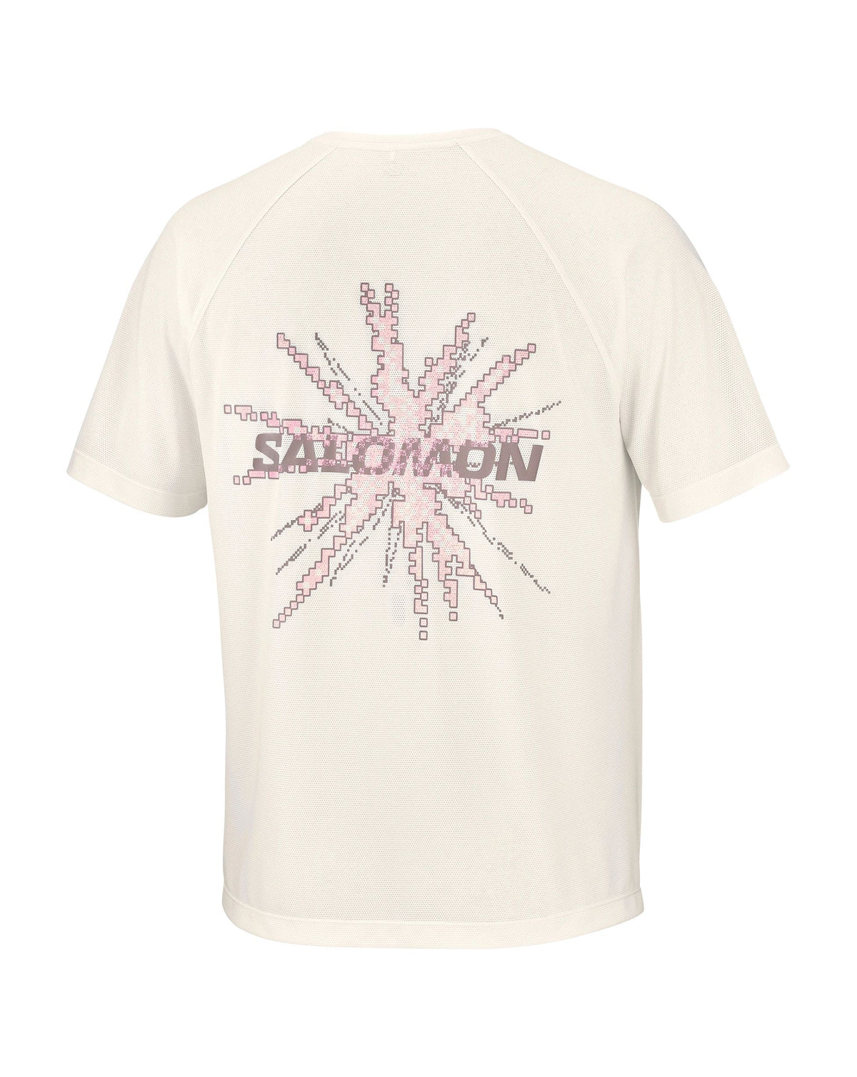 Salomon Men's SHKout Core GFX SS Tee - Whisper White/Pink