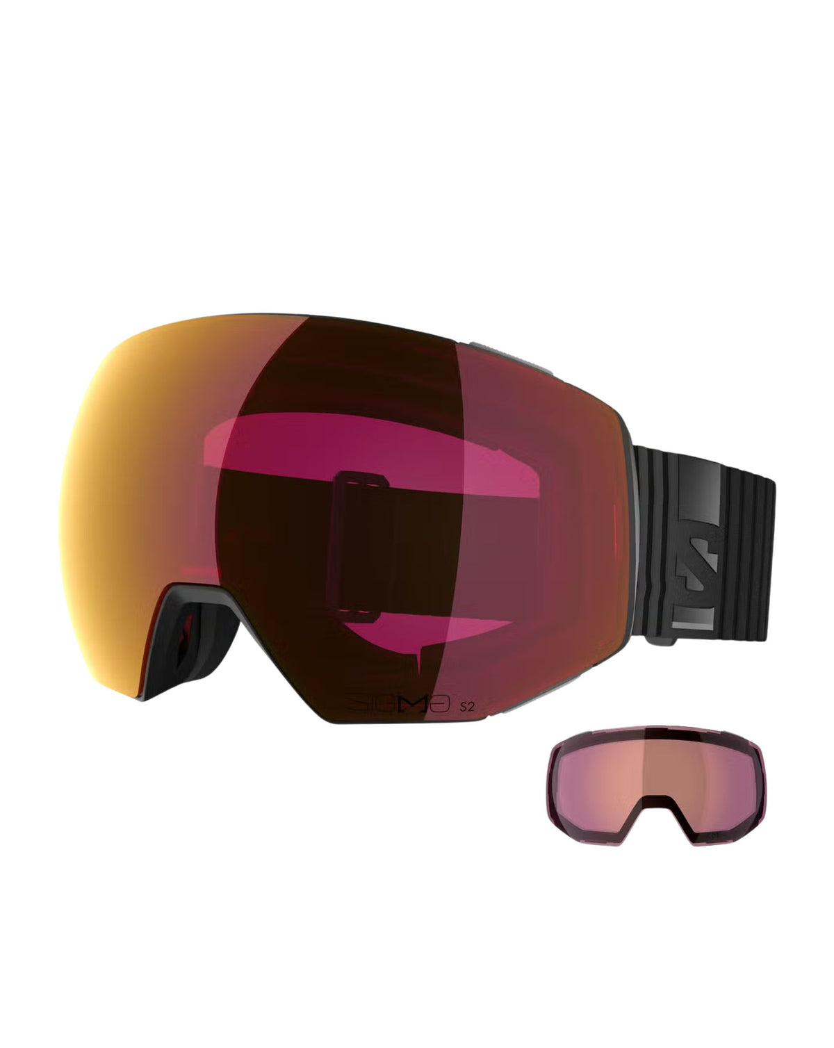 Salomon Radium Prime Sigma Ski Goggles - Black/Poppy Red