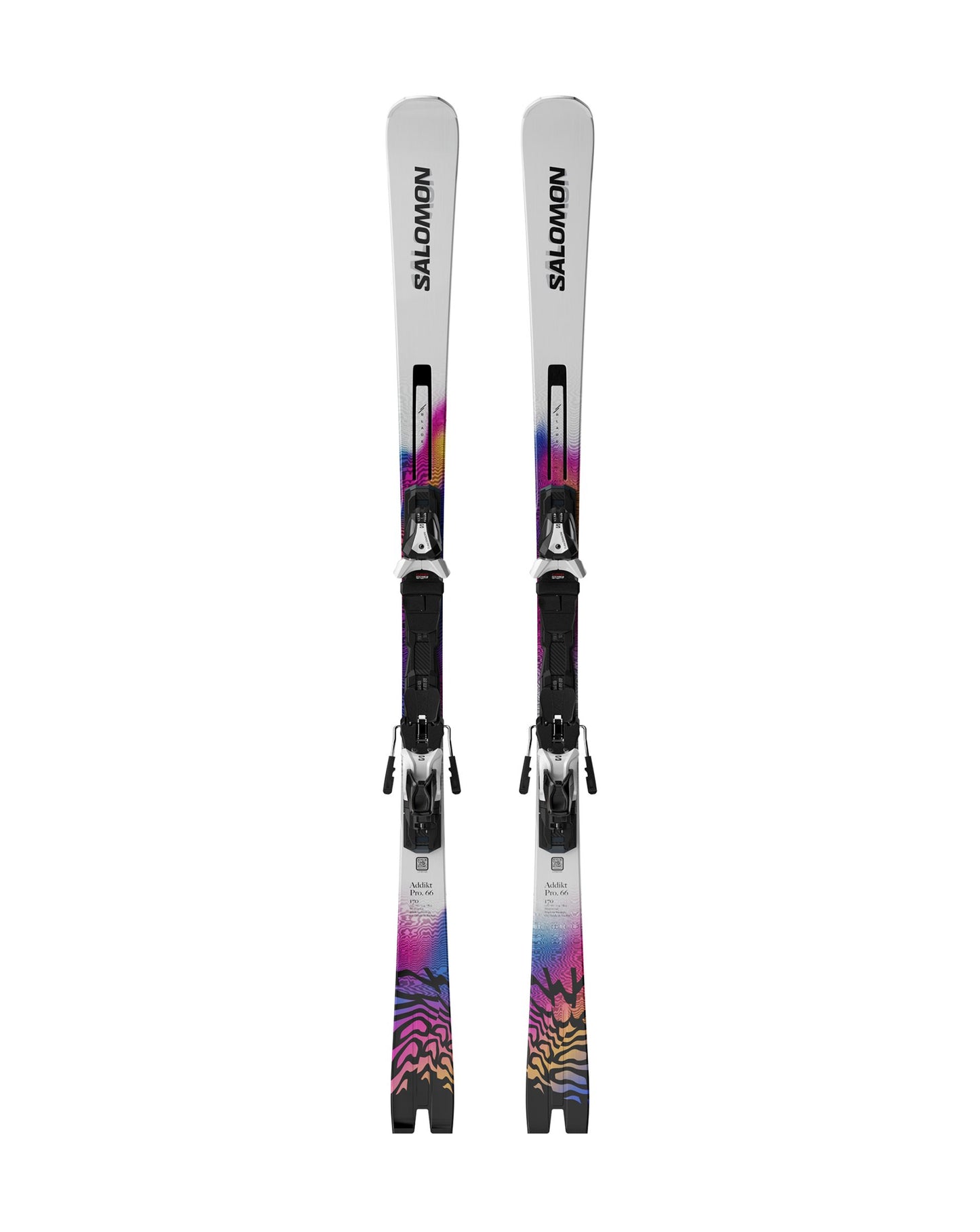 Salomon Addikt Pro 66 + MI12 Skis - White/Race Blue