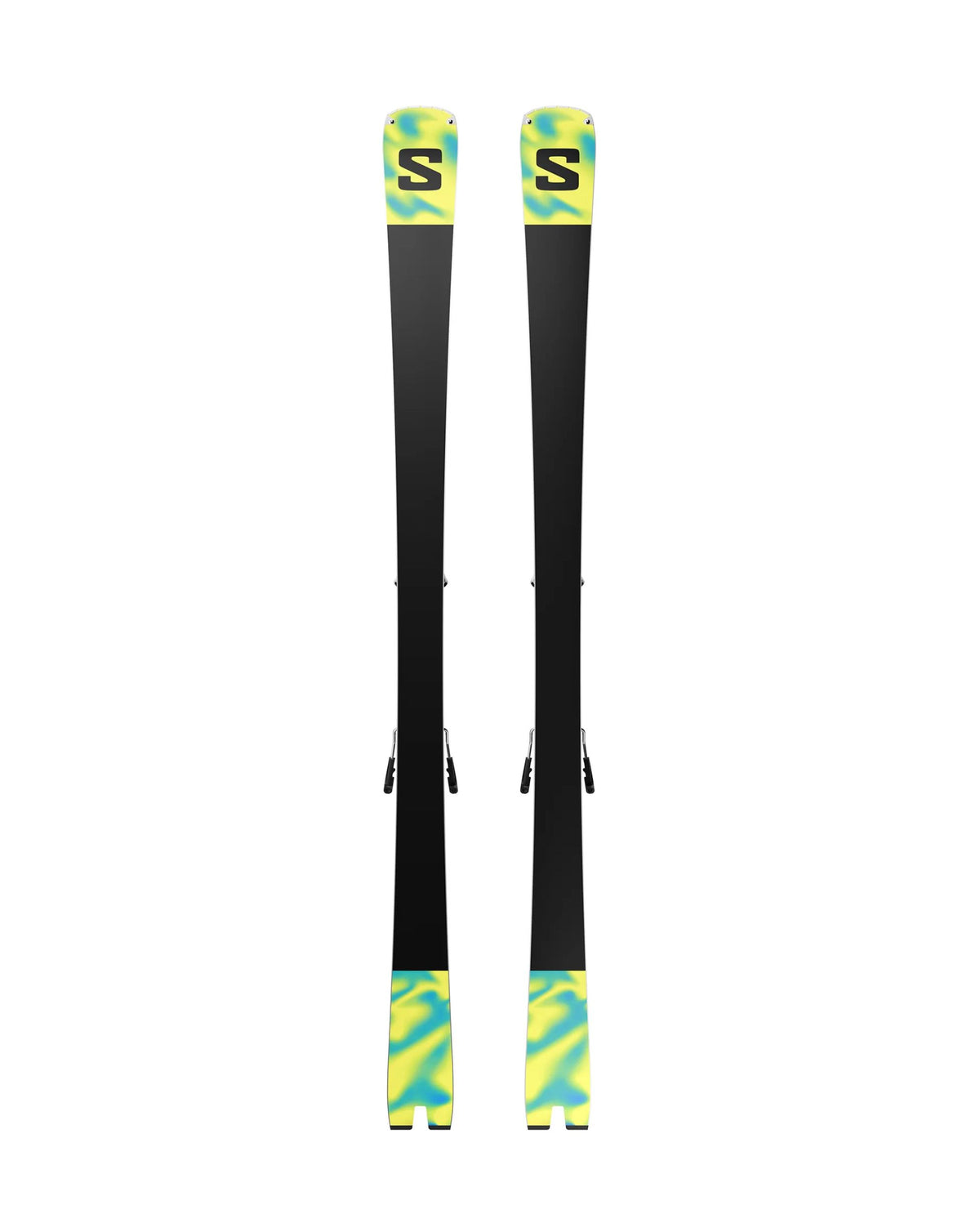 Salomon Addikt Pro 76 Skis + MI12 - White/Turquoise/Orange