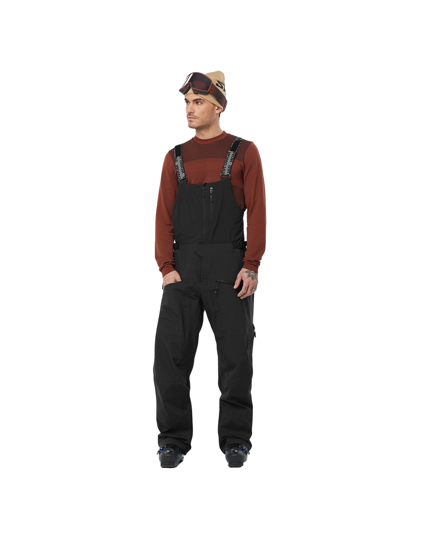 Salomon Men's Absolute Bib Ski Pant - Deep Black