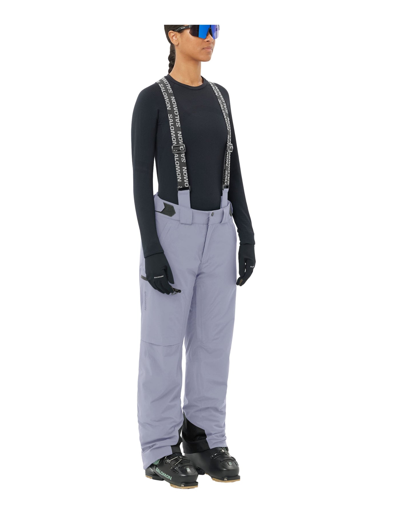 Salomon Women's Brilliant Ski Pant -Blue Granite