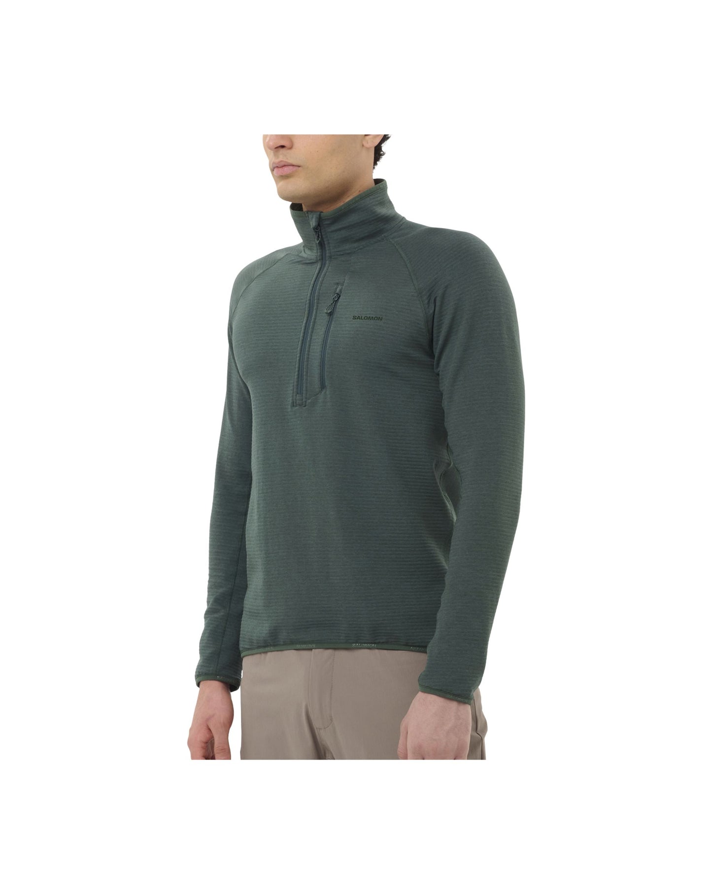 Salomon Men's Essential Lightwarm 1/2 Zip -Green Gables