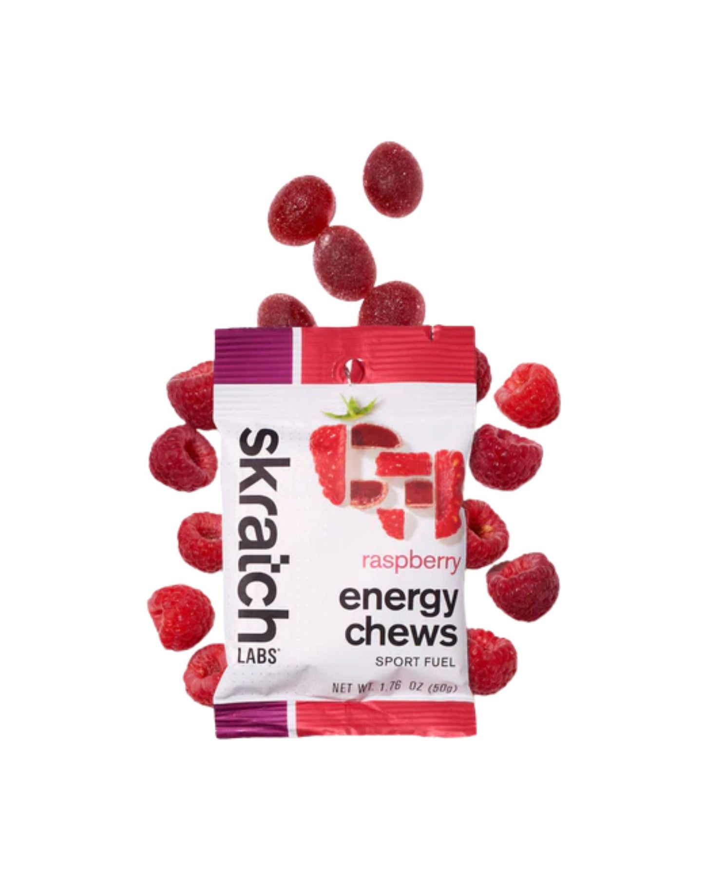 Skratch Labs Energy Chews - Raspberry 50g