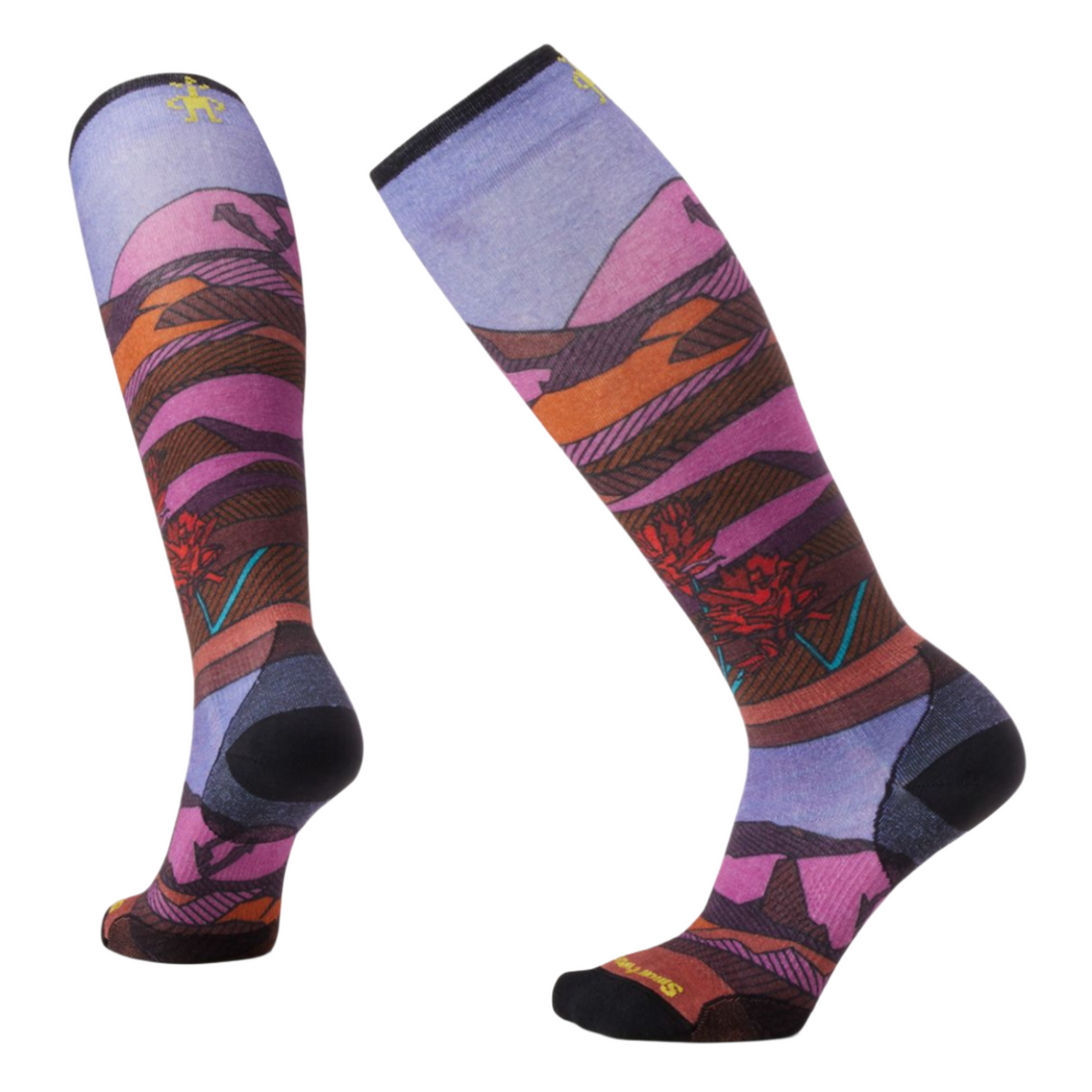 Smartwool Zero Cushion Floral Field Over The Calf Women's Ski Socks