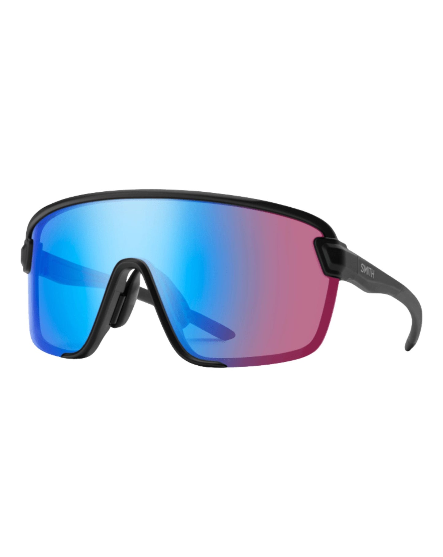 Smith Bobcat Sunglasses - Matte Black + ChromaPop Low Light Rose Blue Mirror