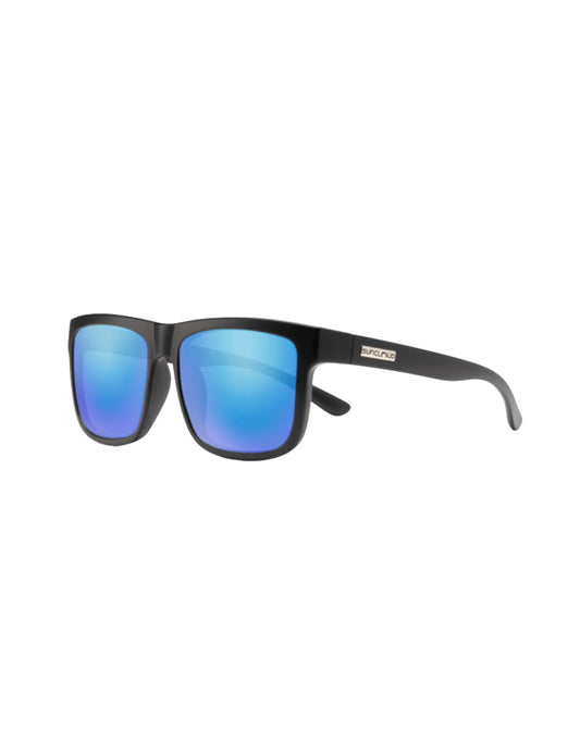 Suncloud Quiver Sunglasses - Matte Black + Polarized Blue Mirror