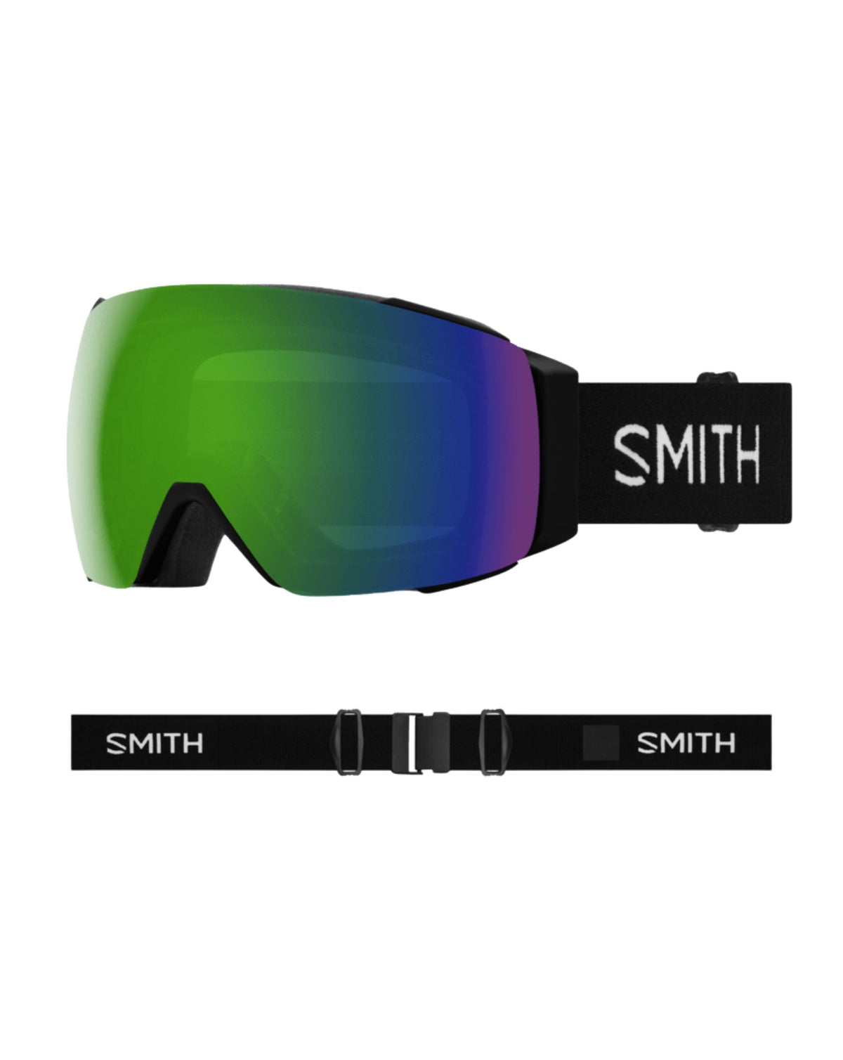 Smith IO Mag Ski Goggles - Black ChromaPop Sun Green Mirror
