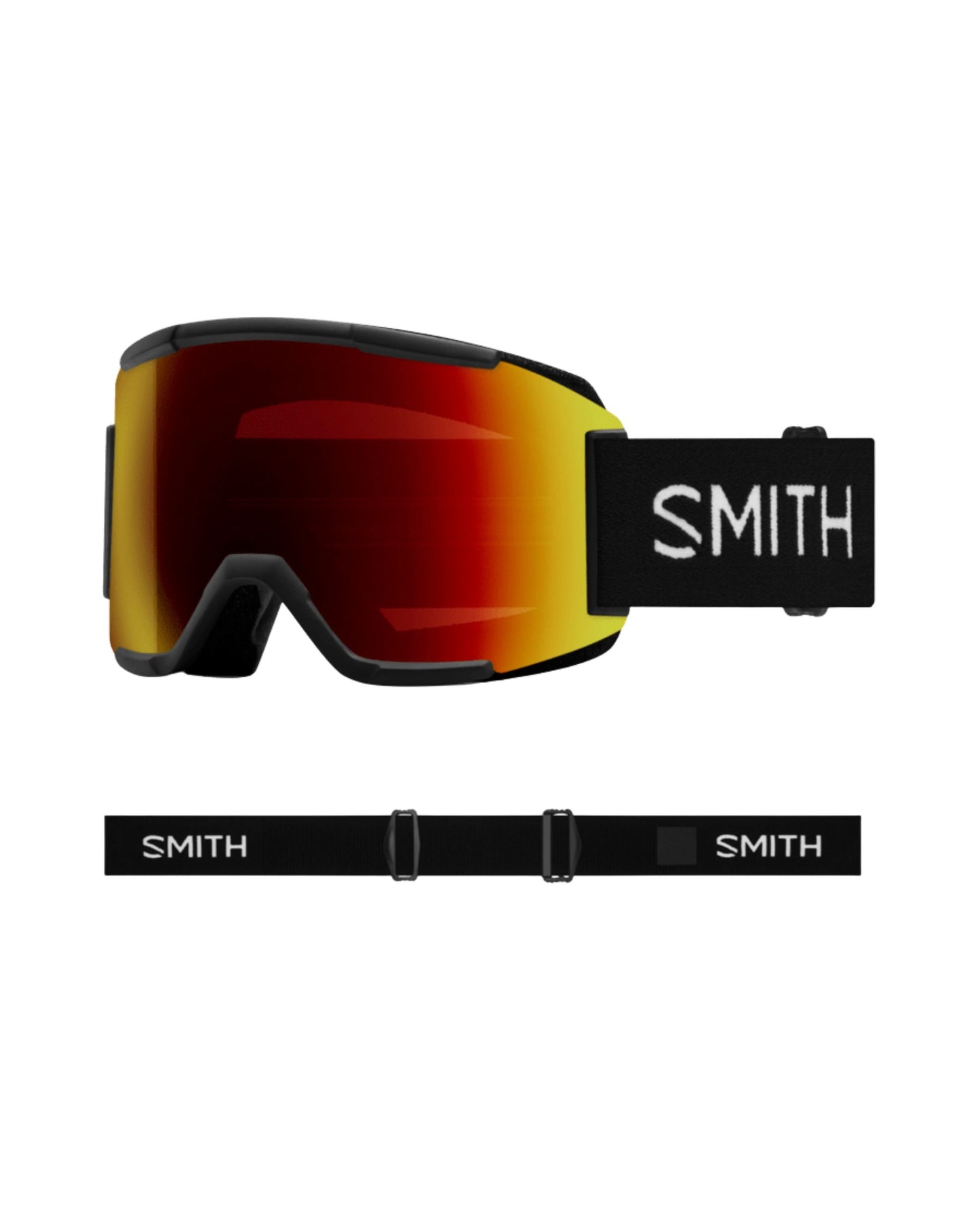 Smith Squad Ski Goggles - Black + ChromaPop Sun Red Mirror Lens