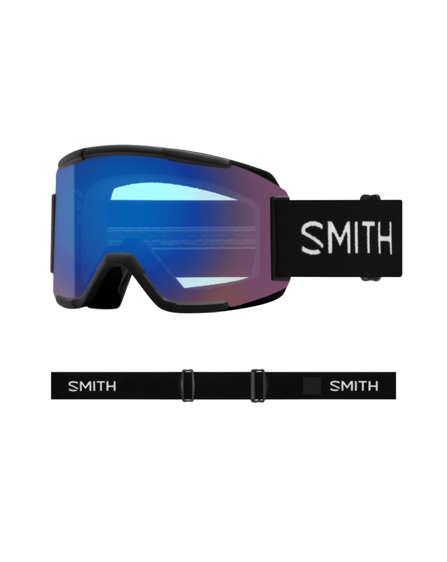 Smith Squad Ski Goggles - Black + ChromaPop Strom Rose Flash Lens