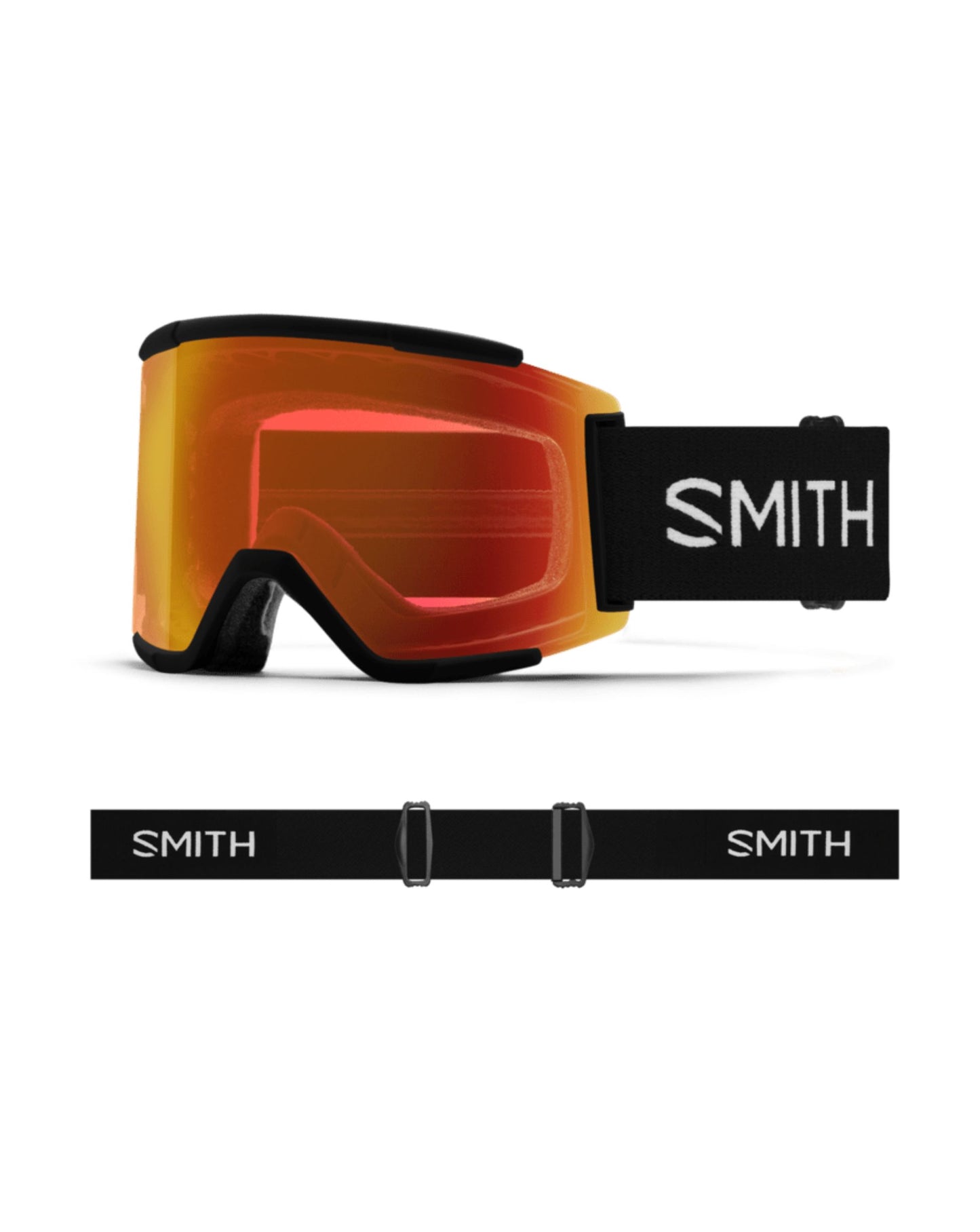 Smith Squad XL Ski Goggles - Black + ChromaPop Everyday Red Mirror lens