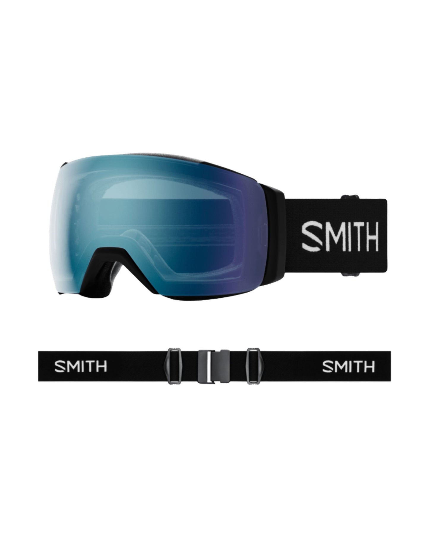 Smith IO Mag XL Ski Goggles - Black + ChromaPop Everyday Blue Mirror Lens