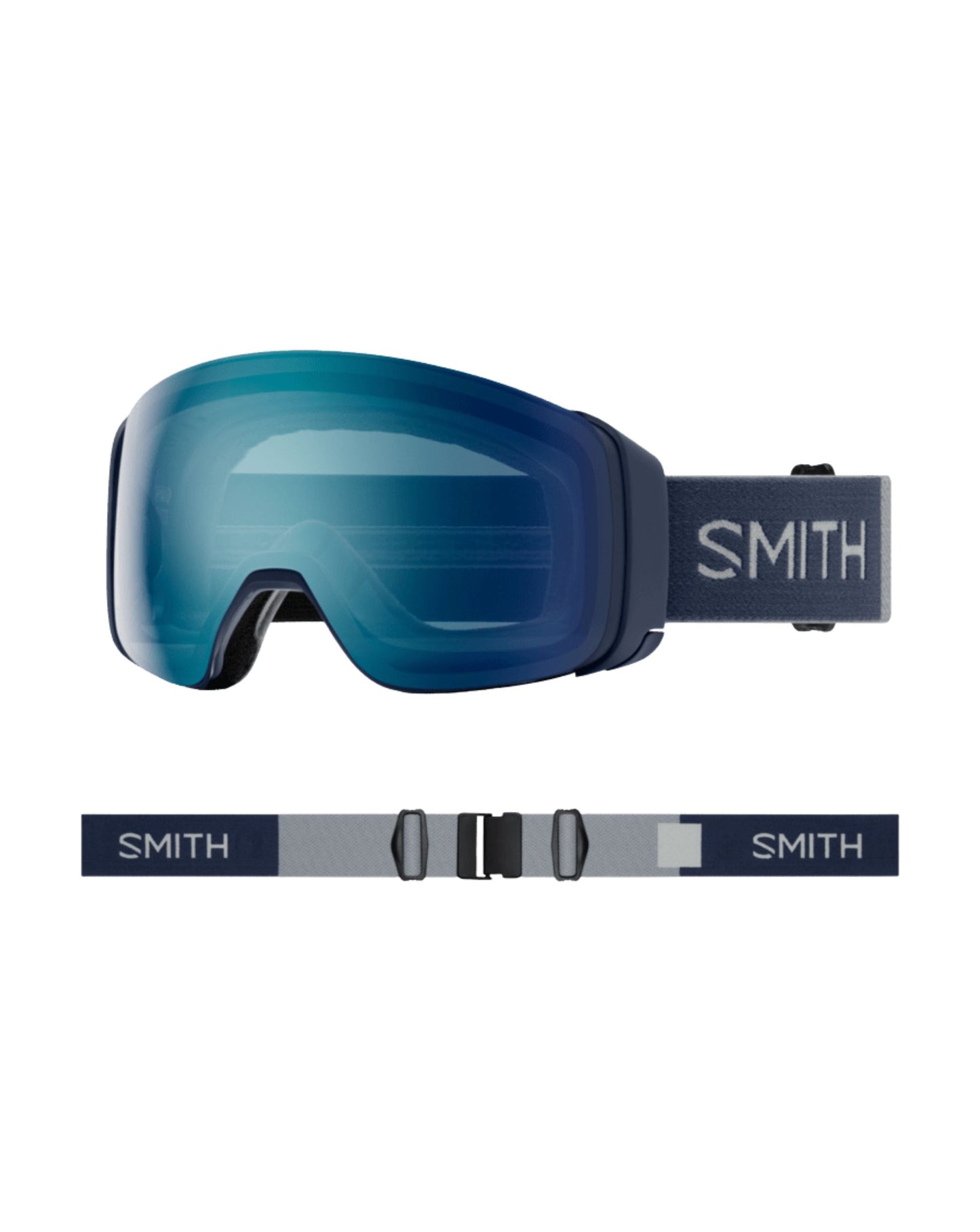 Smith 4D MAG Ski Goggles - Royal Navy + ChromaPop Everyday Blue Mirror