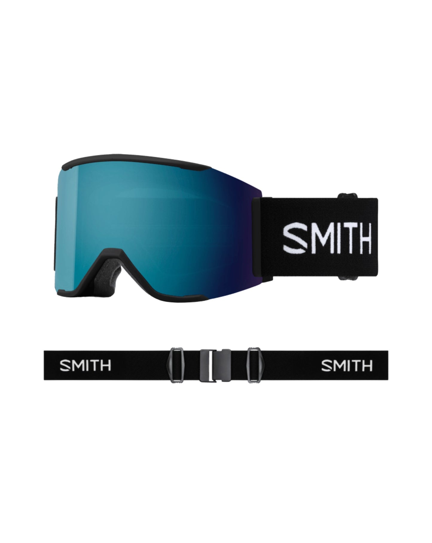 Smith Squad MAG Ski Goggles - Black + ChromaPop Sun Blue Mirror Lens