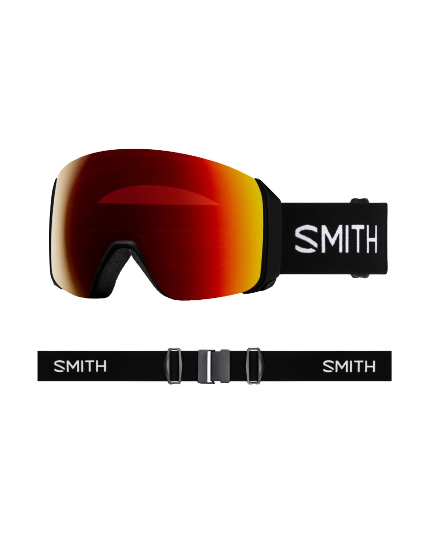 Smith 4D Mag XL Ski Goggles - Black + ChromaPop Sun Red Mirror Lens
