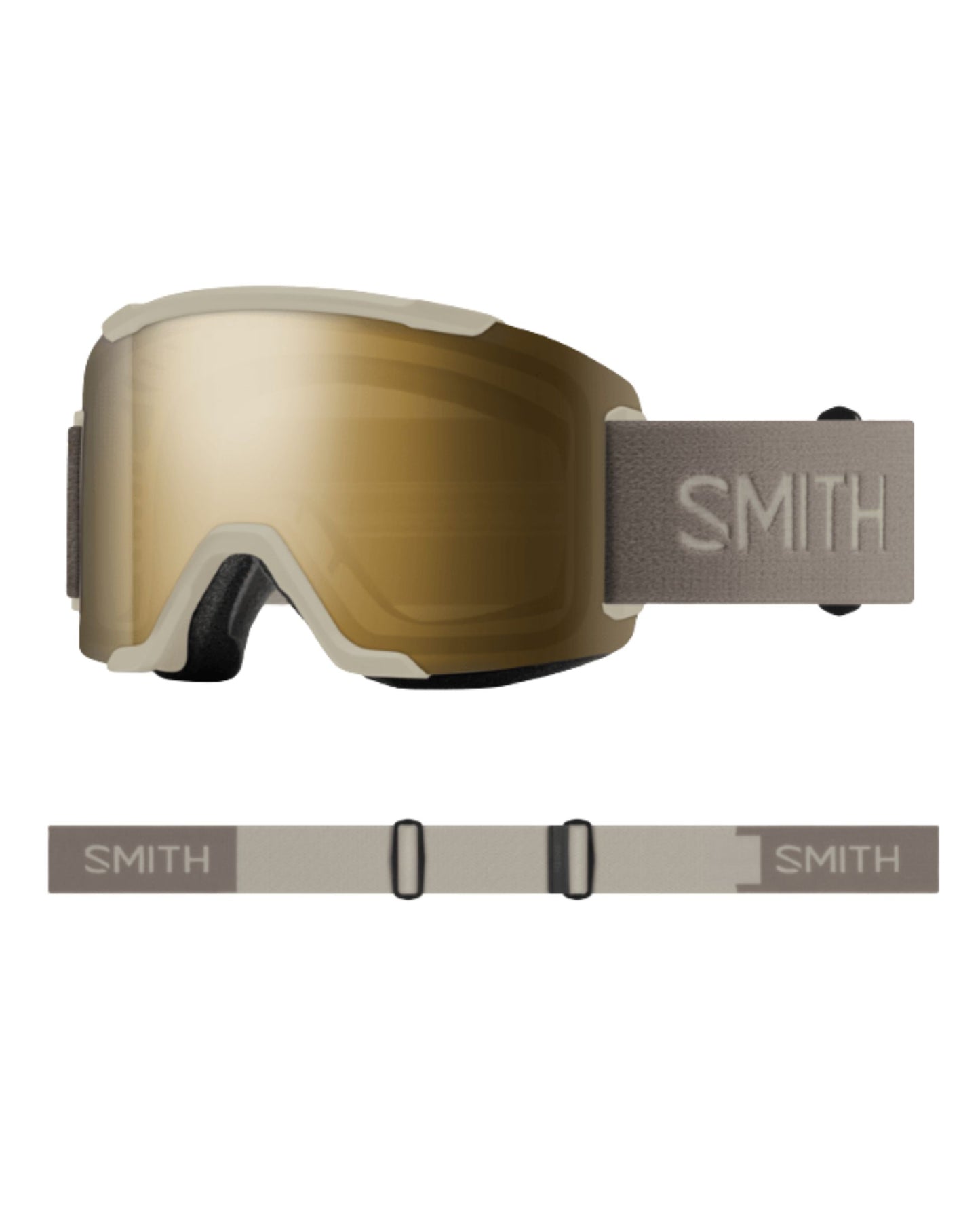 Smith Squad Ski Goggles - Chalk/Chromapop Sun Black Gold Mirror