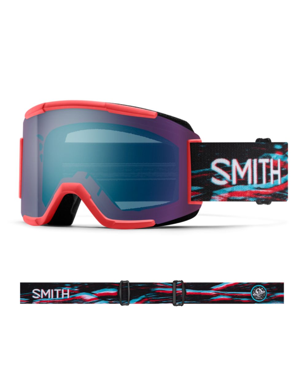 Smith Squad Ski Goggles - Wild Child Close Encounters + ChromaPop™ Everyday Blue Mirror Lens