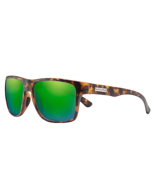 Suncloud Rambler Sunglasses - Matte Tortoise / Polarized Green