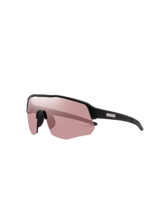 Suncloud Cadence Sunglasses - Matte Black + Polarized Low Light Rose