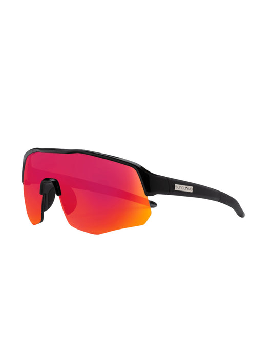 Suncloud Cadence Sunglasses - Black + Polarized Red Mirror