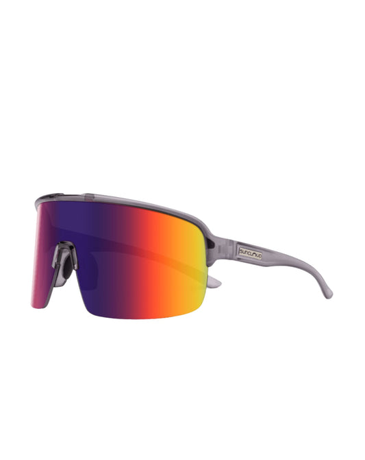 Suncloud Amplify Sunglasses - Transparent Grey + Polarized Plasma Mirror