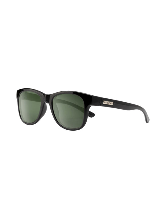 Suncloud Leeway Sunglasses - Black + Polarized Gray Green Lens