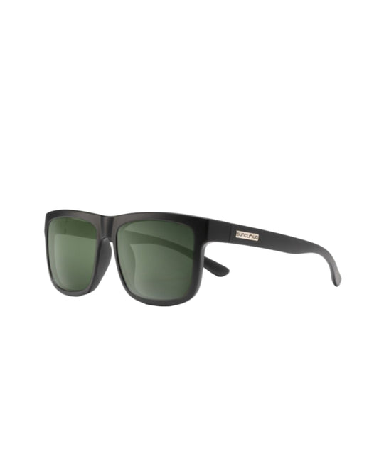 Suncloud Quiver Sunglasses - Matte Black + Polarized Gray Green Lens