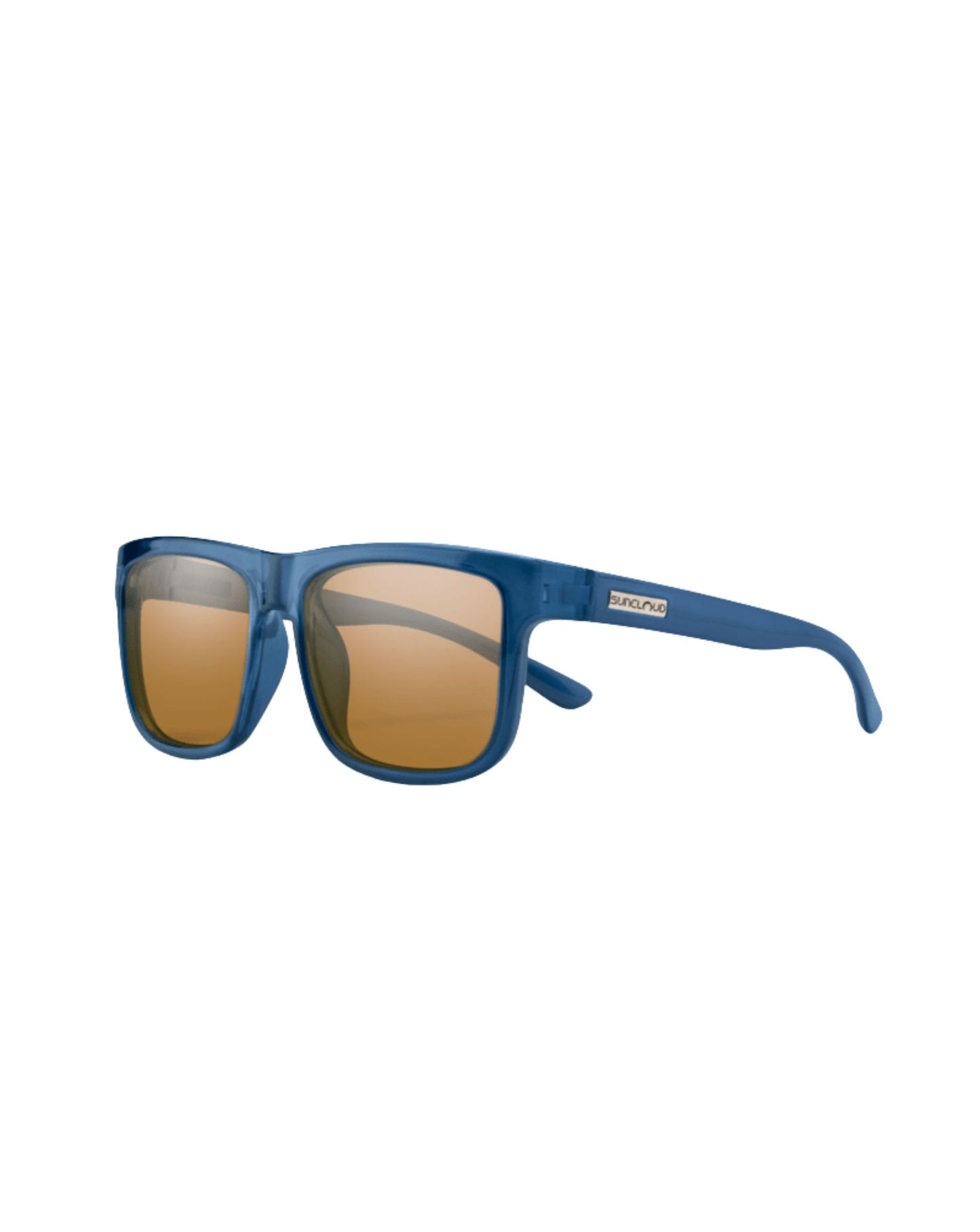 Suncloud Quiver Sunglasses - Matte Crystal Denim + Polarized Brown