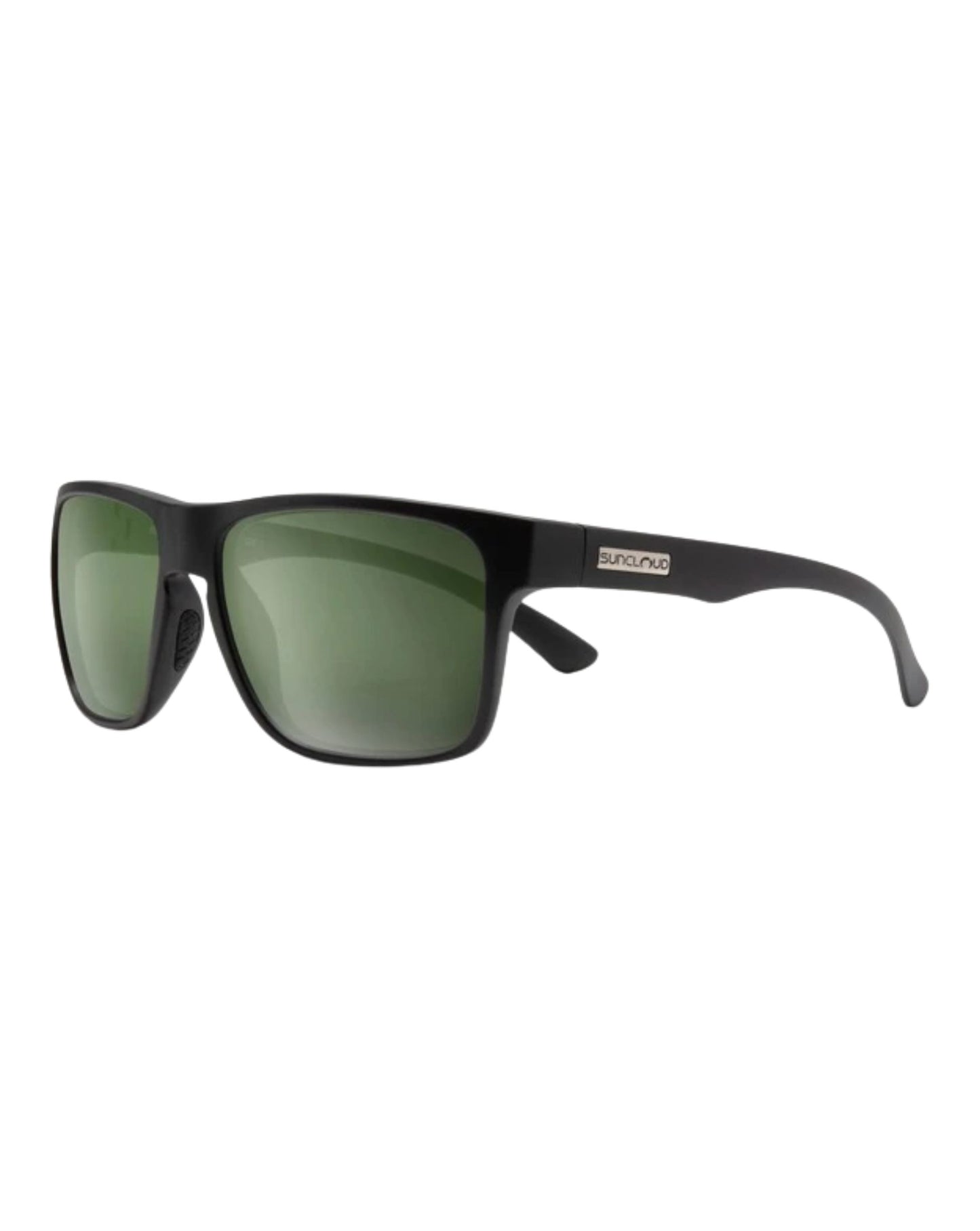 Suncloud Rambler Sunglasses - Matte Black + Polarized Grey Green