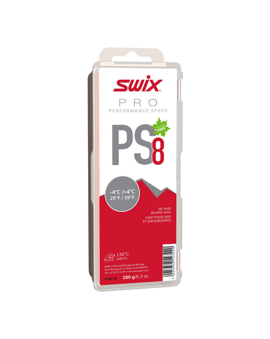 Swix PS8 Red Glide Wax -4°C/+4°C, 180g