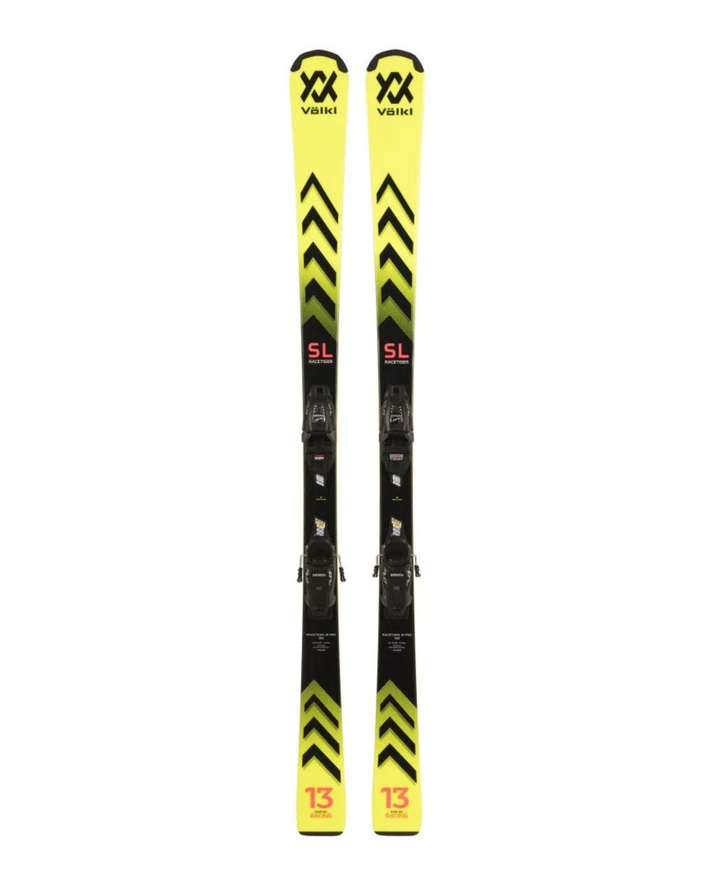 Volkl RaceTiger Yellow Junior Skis+ 4.5 VMotion