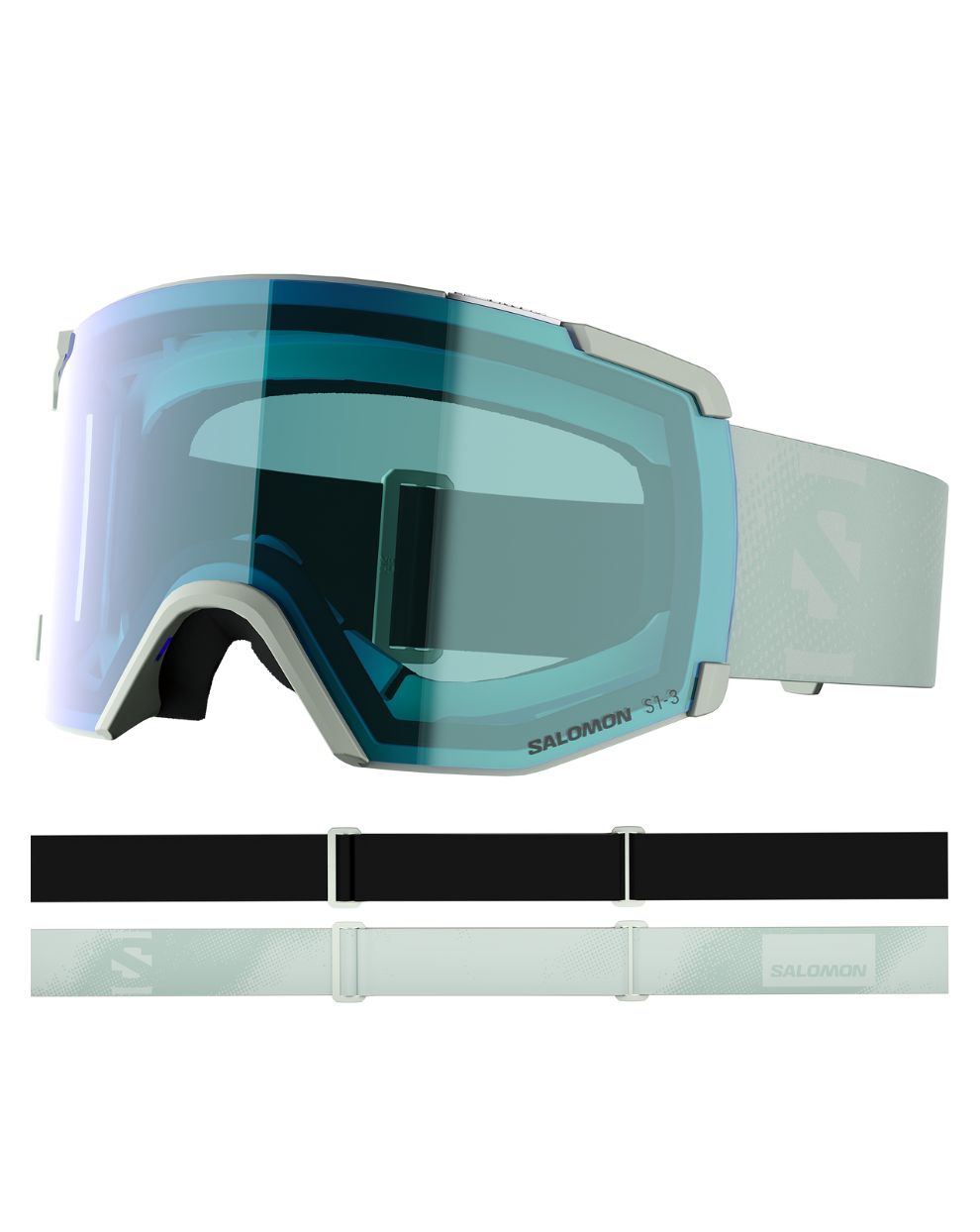 Salomon S VIEW Photochromic Ski Goggle White Moss Photo Blue S1 3