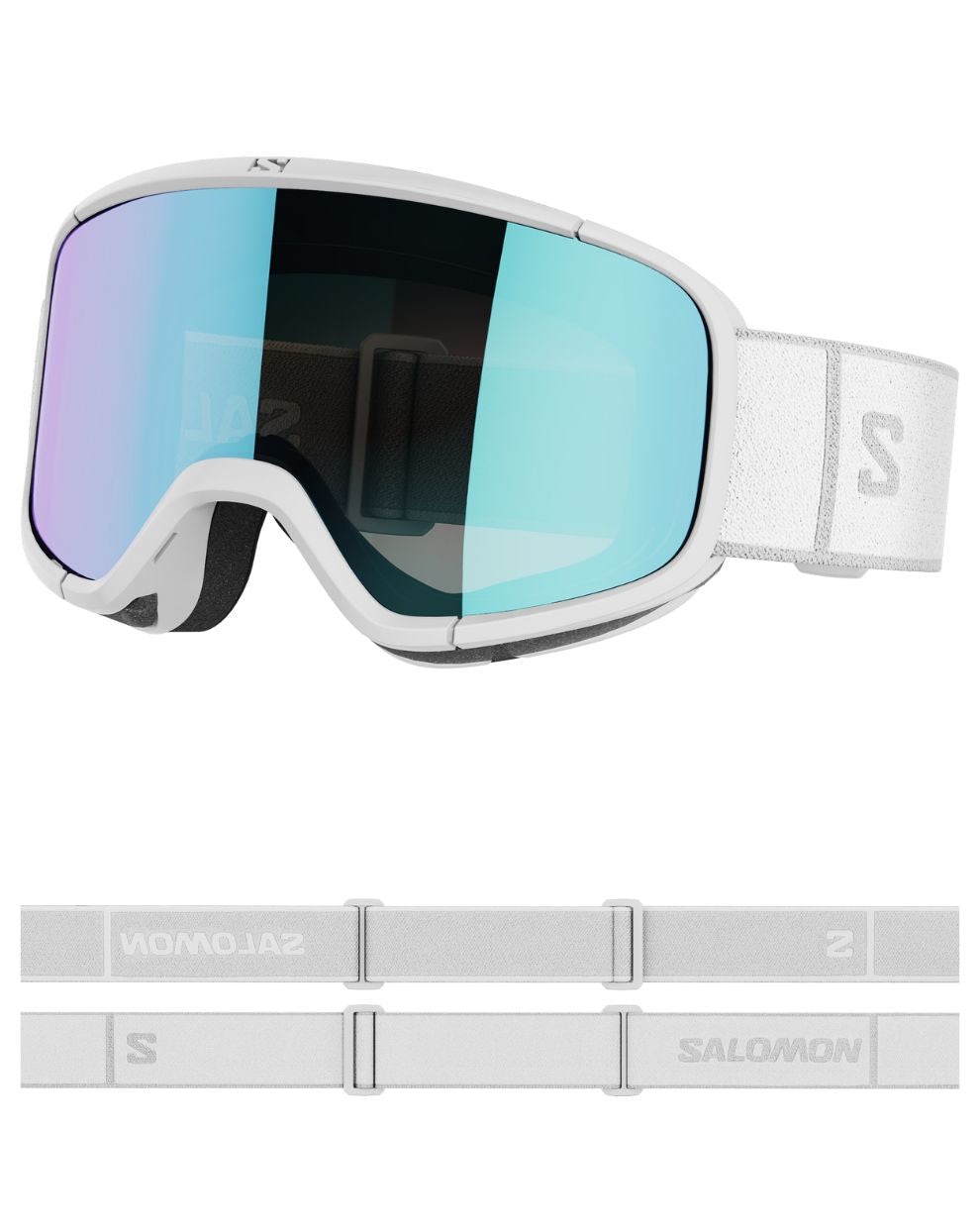Salomon Aksium S Low Bridge Fit Ski Goggles White +Uni M