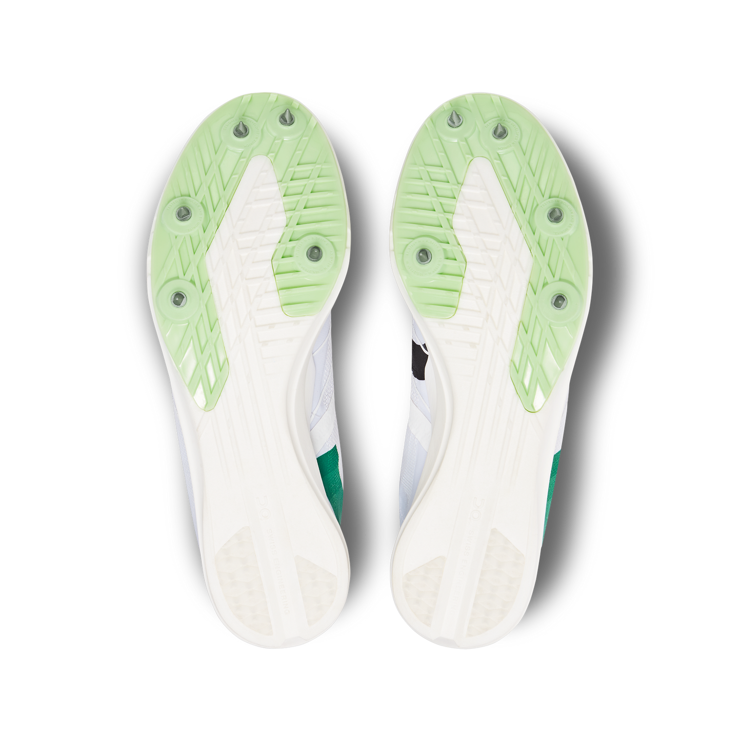 On Men's Cloudspike 1500m - Undyed White/Mint