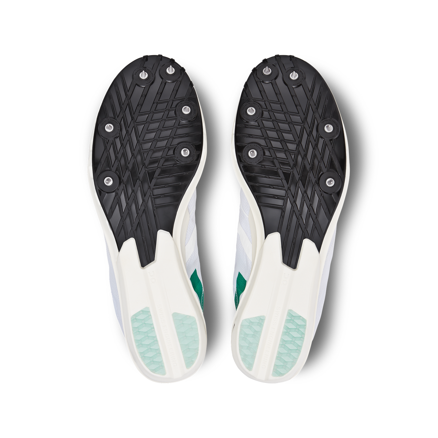 On Women's Cloudspike 10000m - Undyed White / Mint