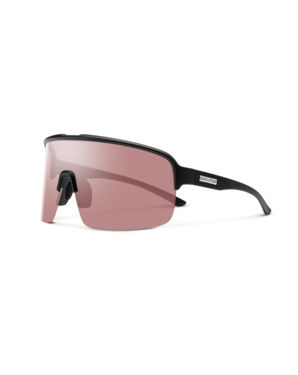 Suncloud Amplify Sunglasses - Matte Black / Polarized Low Light Rose