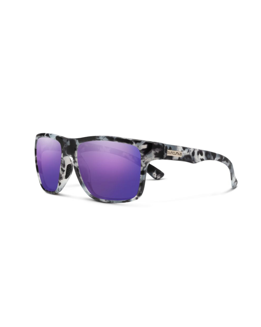 Suncloud Rambler Sunglasses - Matte Ice Tortoise + Polarized Purple Mirror