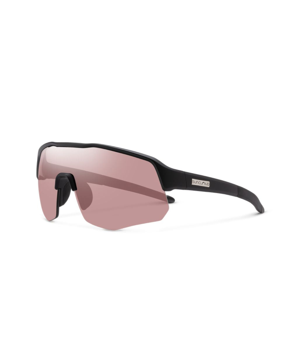 Suncloud Cadence Sunglasses - Matte Black / Polarized Low Light Rose